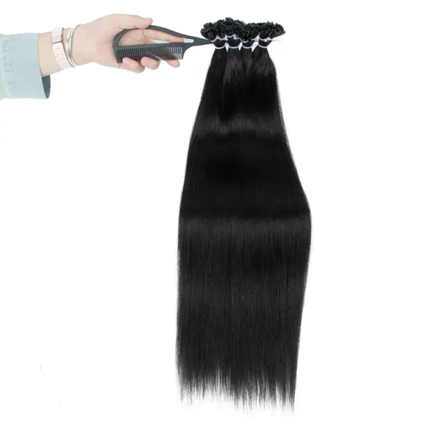 Luxefame Nail Tip Hair Extension Human Hair Straight Natural Nail Tips Extension Hair For Salon