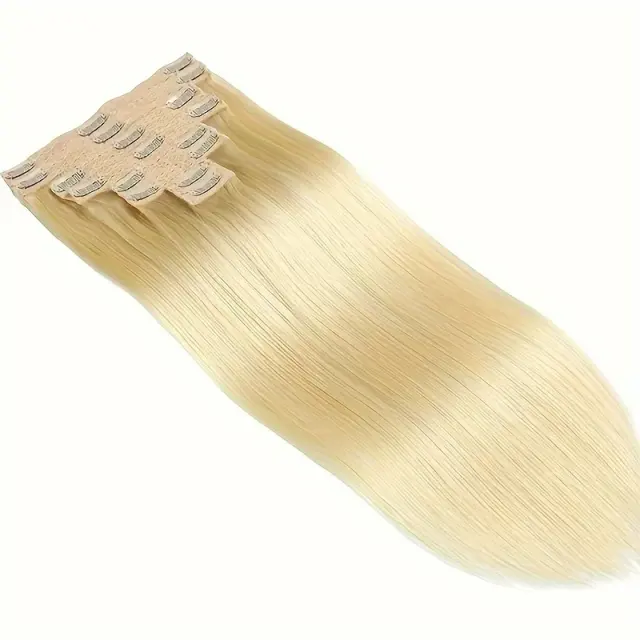 Luxefame 613 Blonde Straight Clip In Hair Extensions Human Hair 100% Human Hair Thick Hair For Women