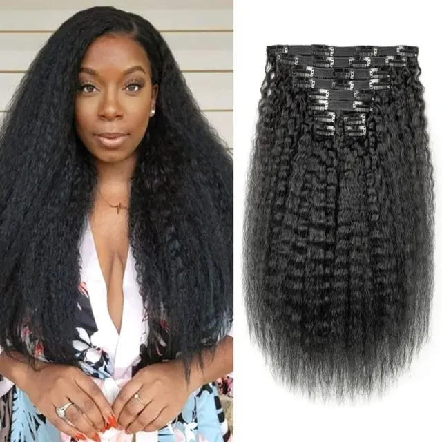 Luxefame Brazilian Remy Hair Clips in Human Hair Extensions 14-24 Inches For Women Deep Wave