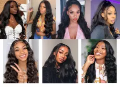 Luxefame Body Wave Clip In Human Hair Extensions Full Head Brazilian Virgin Hair