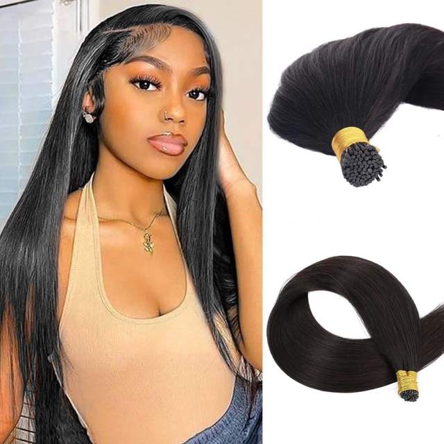 Luxefame Virgin Hair I Tip Hair Extensions Natural 100% Real Human Hair For Salon