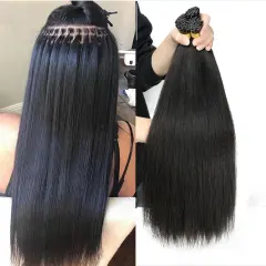 Luxefame Virgin Hair I Tip Hair Extensions Natural 100% Real Human Hair For Salon