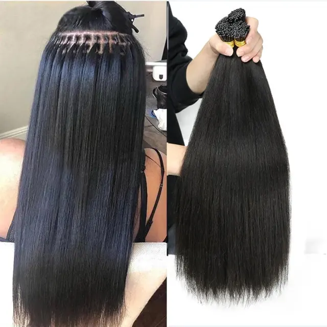 Luxefame Virgin Hair I Tip Hair Extensions Natural 100% Real Human Hair For Salon