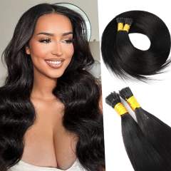 Luxefame Virgin Hair I Tip Hair Extensions Natural 100% Real Human Hair For Salon