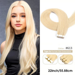 Luxefame 613 Blonde Tape In  Hair Extensions  PU Skin Weft Adhesives Tape-Ins Hair