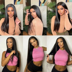 Luxefame Invisible Thick PU Clip In Human Hair Extensions Remy Human Hair Clip Natural Soft Human Hair Natural Black