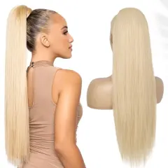 Luxefame Blonde 613 Color Ponytail Human Hair Extensions 100% Unprocessed Human Hair Extensions