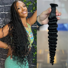 Luxefame Human Braiding Hair Deep Wave Bulk Human Hair 100g  Human Braiding Hair for Boho Braids