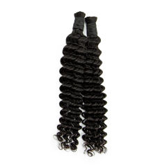 Luxefame Human Braiding Hair Deep Wave Bulk Human Hair 100g  Human Braiding Hair for Boho Braids