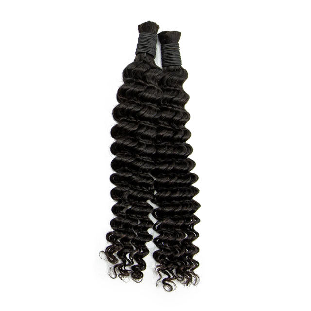 Luxefame Human Braiding Hair Deep Wave Bulk Human Hair 100g  Human Braiding Hair for Boho Braids