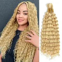 Luxefame 613 Deep Wave Bulk Human Hair for Braiding Wholesale Brazilian Braids Human Hair Extensions