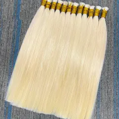 Luxefame 613 Straight Human Hair Bulk For Braiding No Weft 100% Human Hair Extensions Straight Virgin Hair