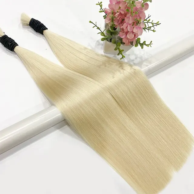 Luxefame 613 Straight Human Hair Bulk For Braiding No Weft 100% Human Hair Extensions Straight Virgin Hair
