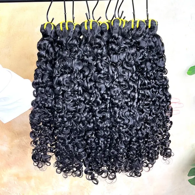 Luxefame Human Hair Bundles bulk Natural Color Burmese Curly  Hair Weave Extensions Raw Virgin Unprocessed Human Hair Weave