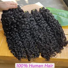 Luxefame Human Hair Bundles bulk Natural Color Burmese Curly  Hair Weave Extensions Raw Virgin Unprocessed Human Hair Weave