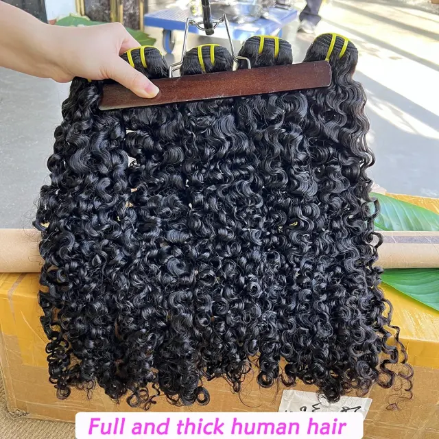 Luxefame Burmese Curly  Natural Black Color Human Hair Bundles Virgin Hair Weave Extensions Human Hair For Women
