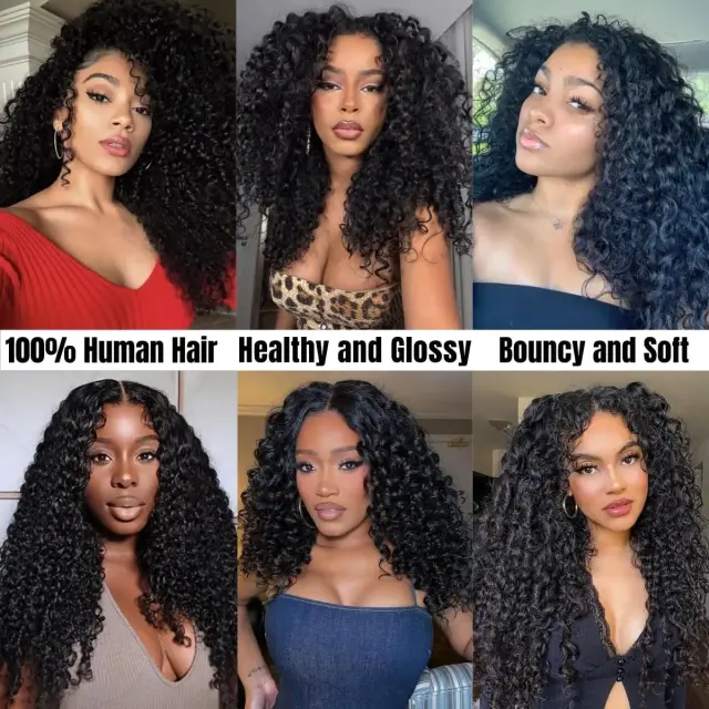 Luxefame 100% Human Eurasian Curly Bundles Human Hair Extension For Black Women