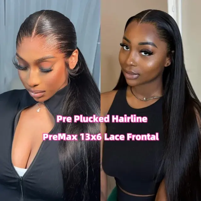 Luxefame 360 Lagos Hairline  13x4 HD Lace Front Human Hair  1B Straight M Shaped Hairline Lace Frontal