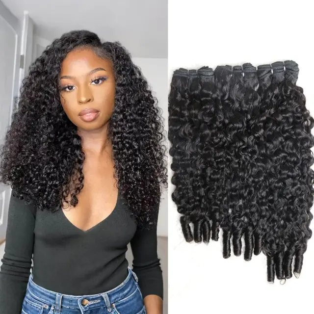 Luxefame 100% Human  Eurasian Curly Hair Bundle Human Hair Extension For Black Women