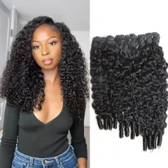 Luxefame Eurasian Curly Bundles 100% Human Hair Bundles Remy Hair Curly Bundles Human Hair Extensions