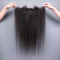 Luxefame M Shaped Hairline Lace Frontal  1B Straight  Human Hair HD  13x4 M Hairline Frontal