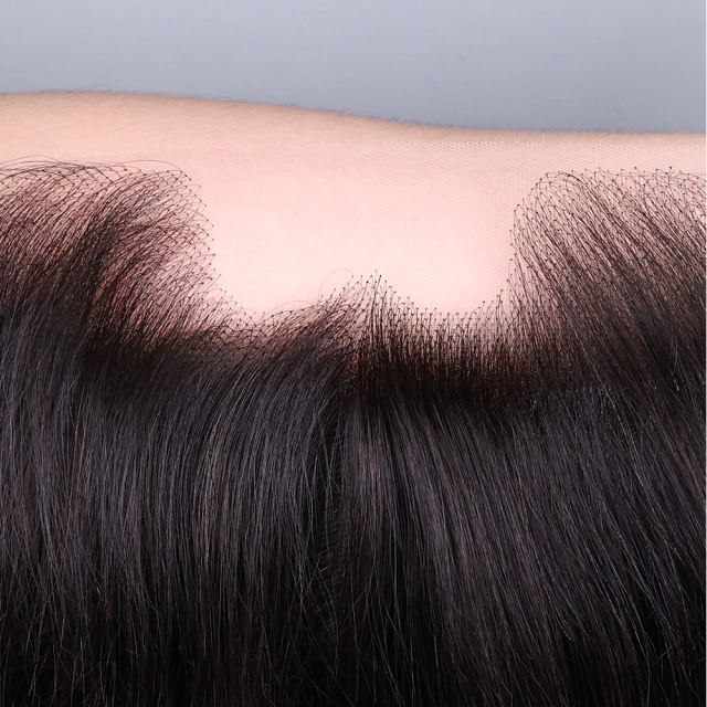 Luxefame M Shaped Hairline Lace Frontal  1B Straight  Human Hair HD  13x4 M Hairline Frontal