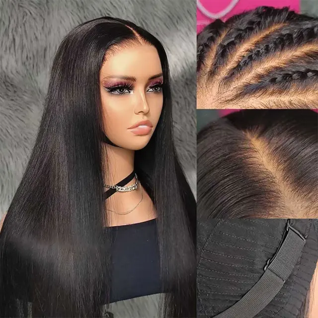 Luxefame 200% Density 13x6 HD Lace Glueless Wig Pre-Cut Human Hair Wigs Ready To Wear Straight Human Hair Wigs