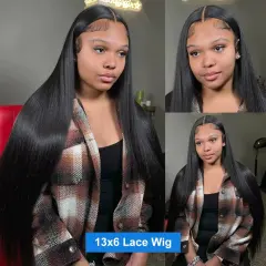 Luxefame  13x6 Bone Straight HD Lace Front Wig Brazilian Human Hair Wigs 5x5 Glueless Closure Wig Wear Go