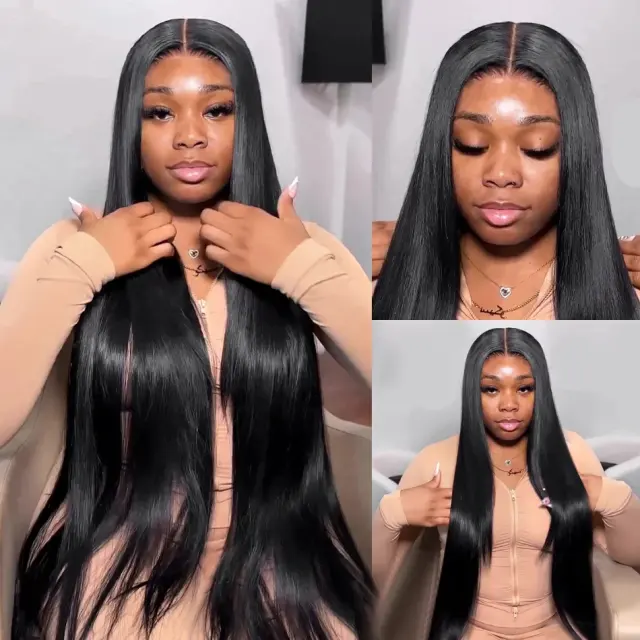 Luxefame 13x6 Hd Lace Wig Glueless Wigs Brazilian human hair wig 180% 200% Density  Bone Straight Lace Front Wig Ready To Wear  13x6 Lace Wig