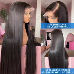 Luxefame 180% density HD Lace Glueless Wig Bone Straight Lace Front Wig Ready To Wear 13x6 HD Lace Wig