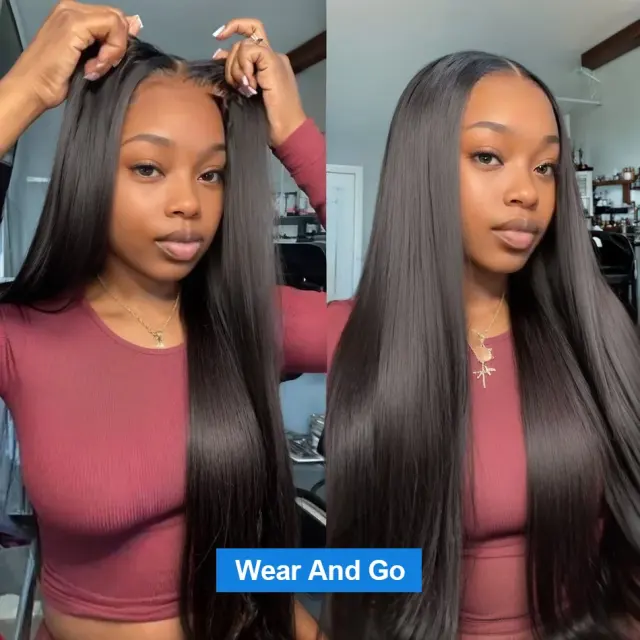 Luxefame  200% density HD Lace Glueless Wig Human Hair Bone Straight  Brazilian human hair wig HD 5x5 Lace Glueless Wig