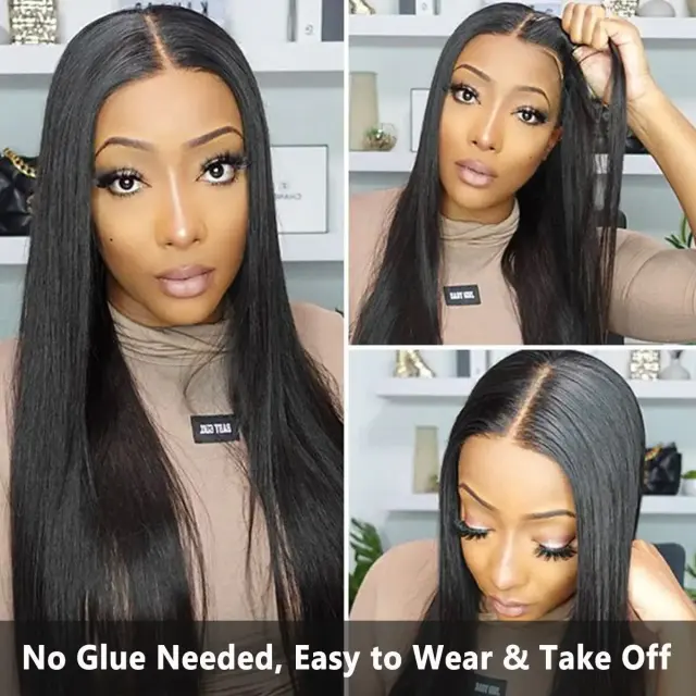 Luxefame  200% density HD Lace Glueless Wig Human Hair Bone Straight  Brazilian human hair wig HD 5x5 Lace Glueless Wig