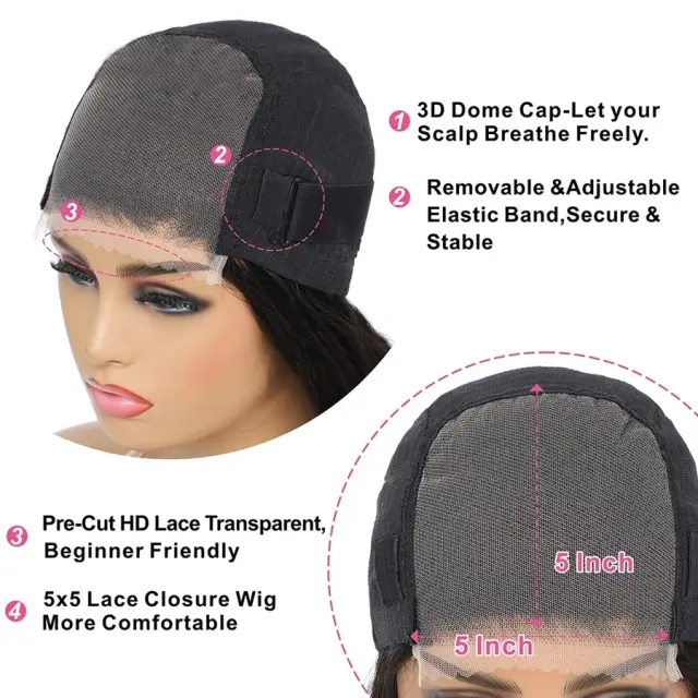 Luxefame 200% density HD Lace Glueless Wig Hd Lace Wig Glueless Wigs Brazilian human hair wig