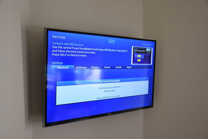 Wall-mounted installation of LCD screens