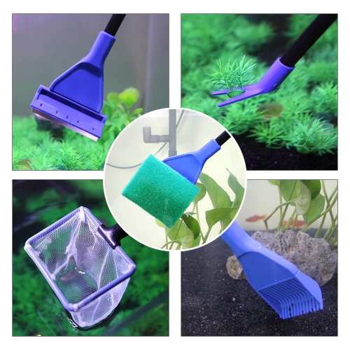 5 In 1 Aquarium Cleaning Kit Tools Algae Scrapers Fish Tank Cleaner For  Water Changing Sand Cleaner 