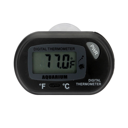 Digital Lcd Aquarium Thermometer With Suction Cups And Waterproof