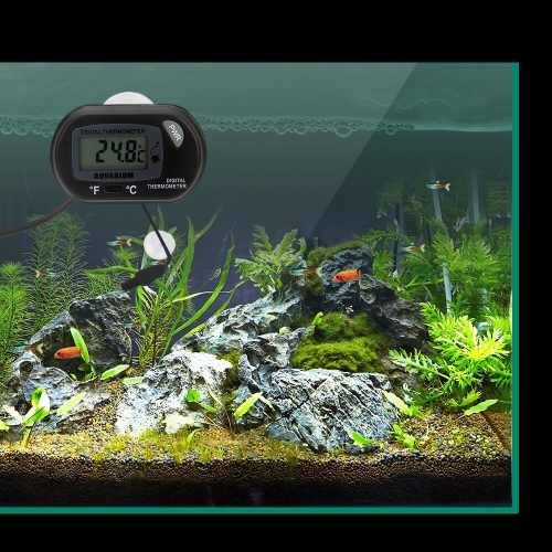 Fovolat Aquarium Digital Thermometer Clear Display Fish Tank