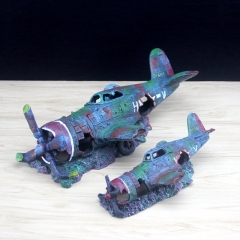 樹脂の装飾：戦闘機の難破船