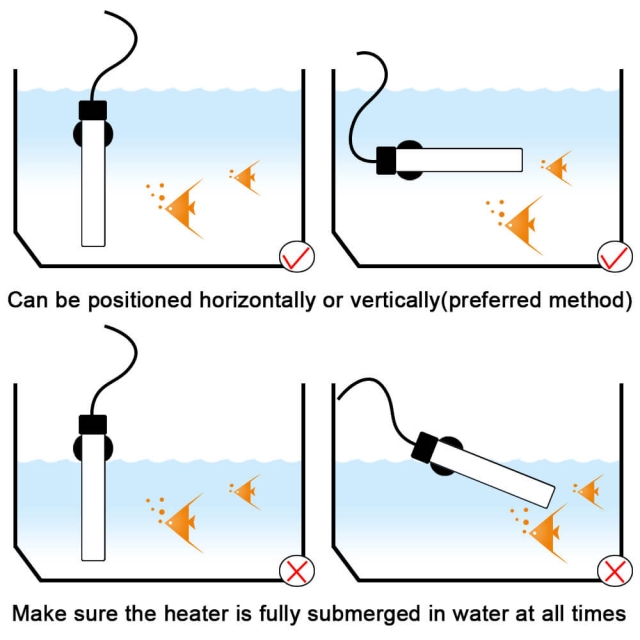 Precautions for the placement of an aquarium water heater (1)