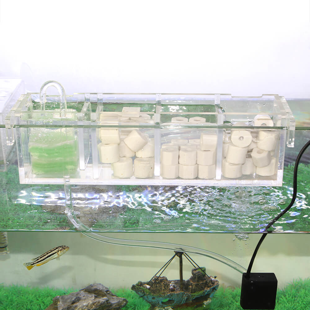 1-6 Grids Acrylic Aquarium External Filter Box
