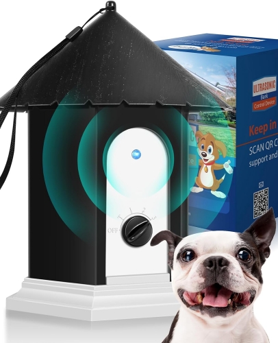 50 Ft Anti Barking Device Dog Barking Control Devices with Adjustable Ultrasonic 3 Level Stop Dog Barking Deterrent