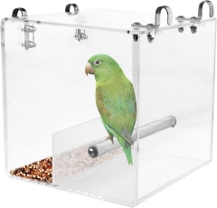 Parrot Food Holder Bird Feeder Animal Cage Water Food Holder for Parrot Parakeets Small Birds Acrylic