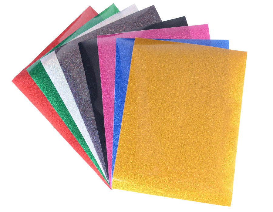 A4 size glitter heat transfer vinyl sheets