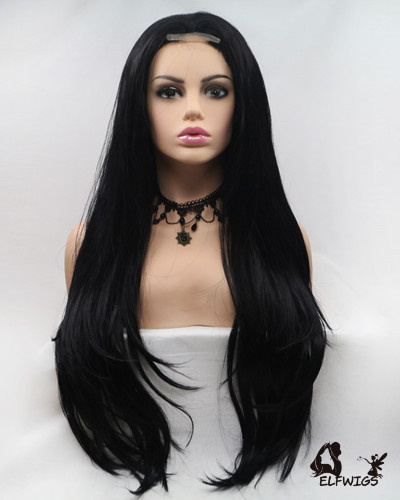 UP001-24" 2019 the most fashionable new black u-part lace wig
