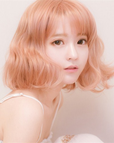 QJ005-14" 2019 the most fashionable new peach wefted cap wig