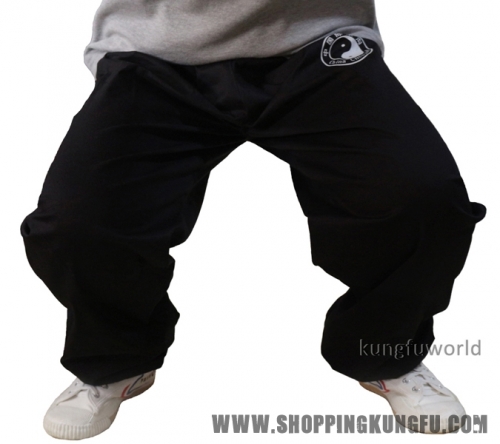 Black Cotton Tai chi Kung fu Pants Wushu Martial arts Wing Chun Trousers