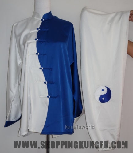 Unisex Silk Embroidery Tai chi Wing Chun Suit Wushu Kung fu Martial arts Uniform