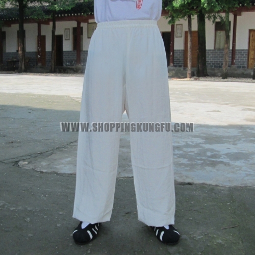 100% Cotton White Kung Fu Martial Arts Tai Chi Pant Trousers XS-XL or  Tailor Custom Made - Chinese Fashion Style . com