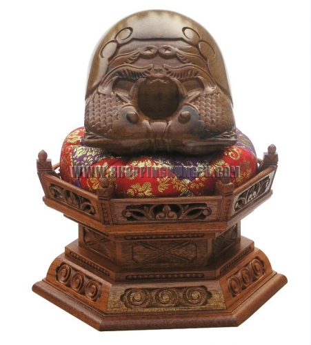 Fancy 3.5" Rosewood Muyu Wooden Fish Buddhist Monk Mokugyo Temple Block Drums