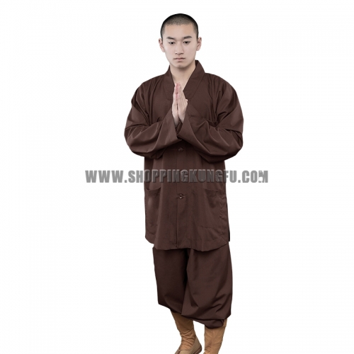 Buddhist Shaolin Monk Kung fu Suit Daily Farming Casual Meditation Uniform